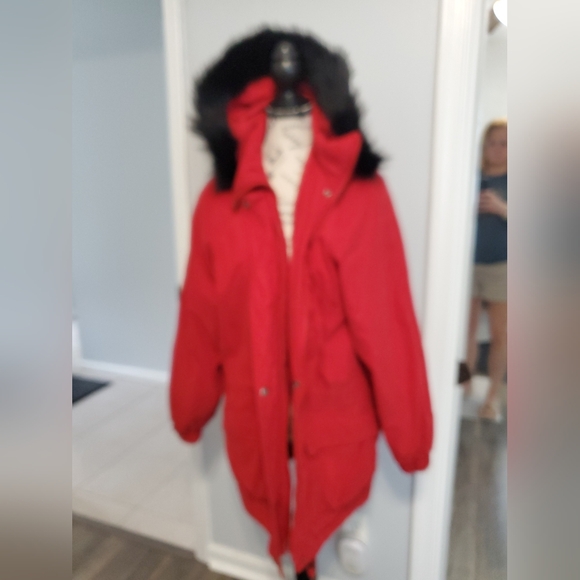 London Fog Jackets & Blazers - Vintage London Fog Fur Trimmed Parka